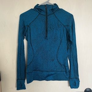 Lululemon blue quarter-zip long sleeve shirt